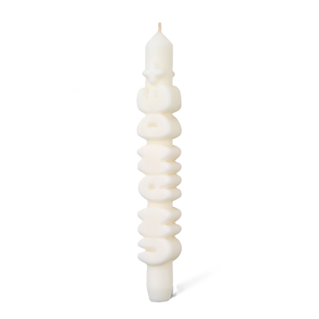 Kerze Taper candle UN AN DE+ weiss von Taper Candles