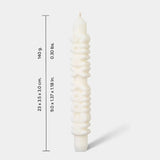 Kerze Taper candle MERRY XMAS weiss von Taper Candles