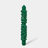 Kerze Taper candle MERRY XMAS Green von Taper Candles