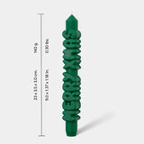 Kerze Taper candle MERRY XMAS Green von Taper Candles