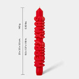 Kerze Taper candle MERRY XMAS Red von Taper Candles