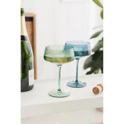 Champagnerschalen Twist 2er-Set grün/blau von Uberstar