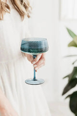 Champagnerschalen Twist 2er-Set grün/blau von Uberstar