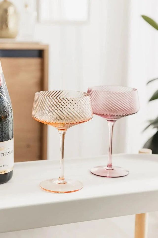 Champagnerschalen Twist 2er-Set pink/peach von Uberstar