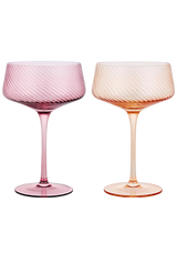 Champagnerschalen Twist 2er-Set pink/peach von Uberstar