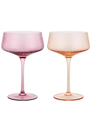 Champagnerschalen Twist 2er-Set pink/peach von Uberstar