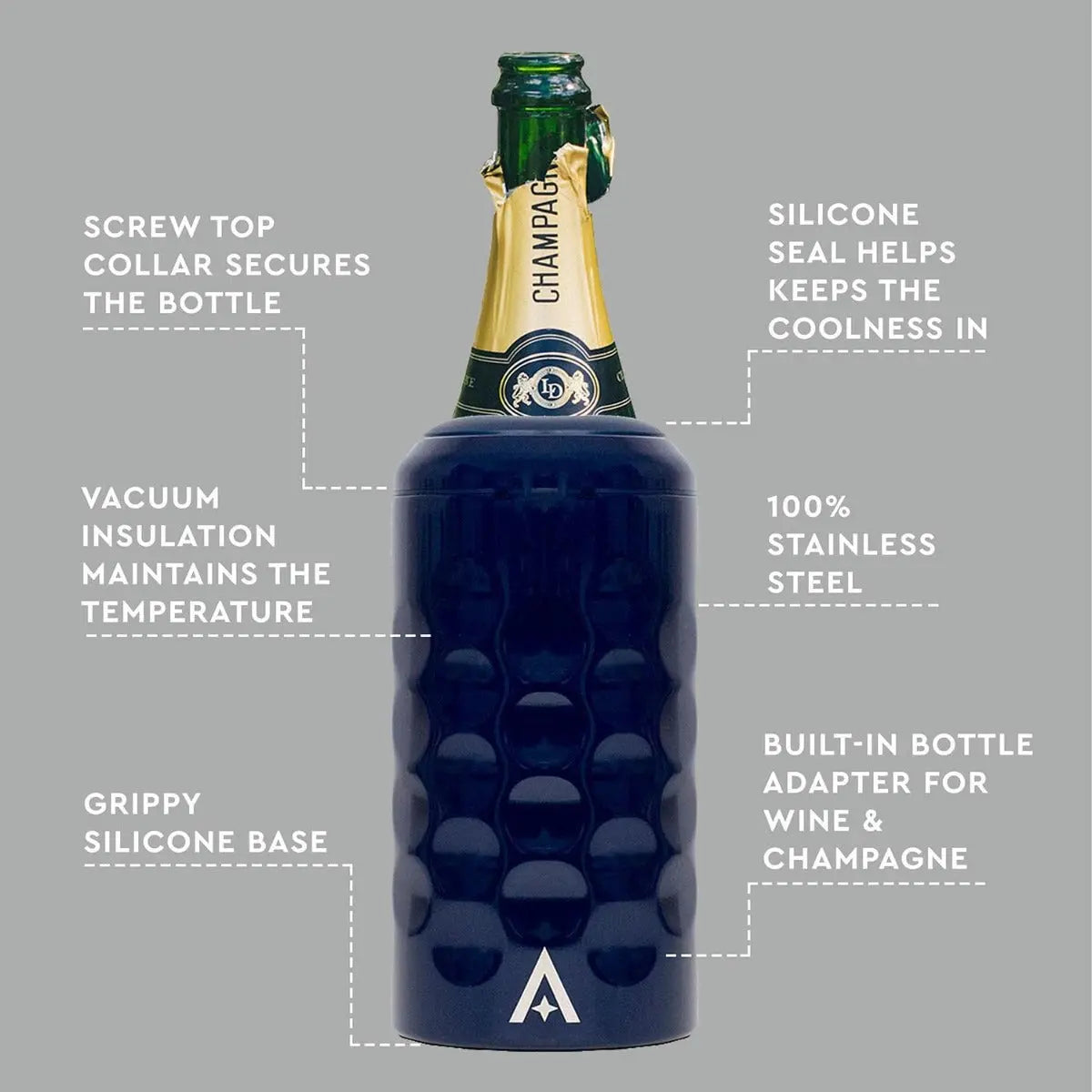 Sekt- & Weinflaschen Kühler Blau von Uberstar