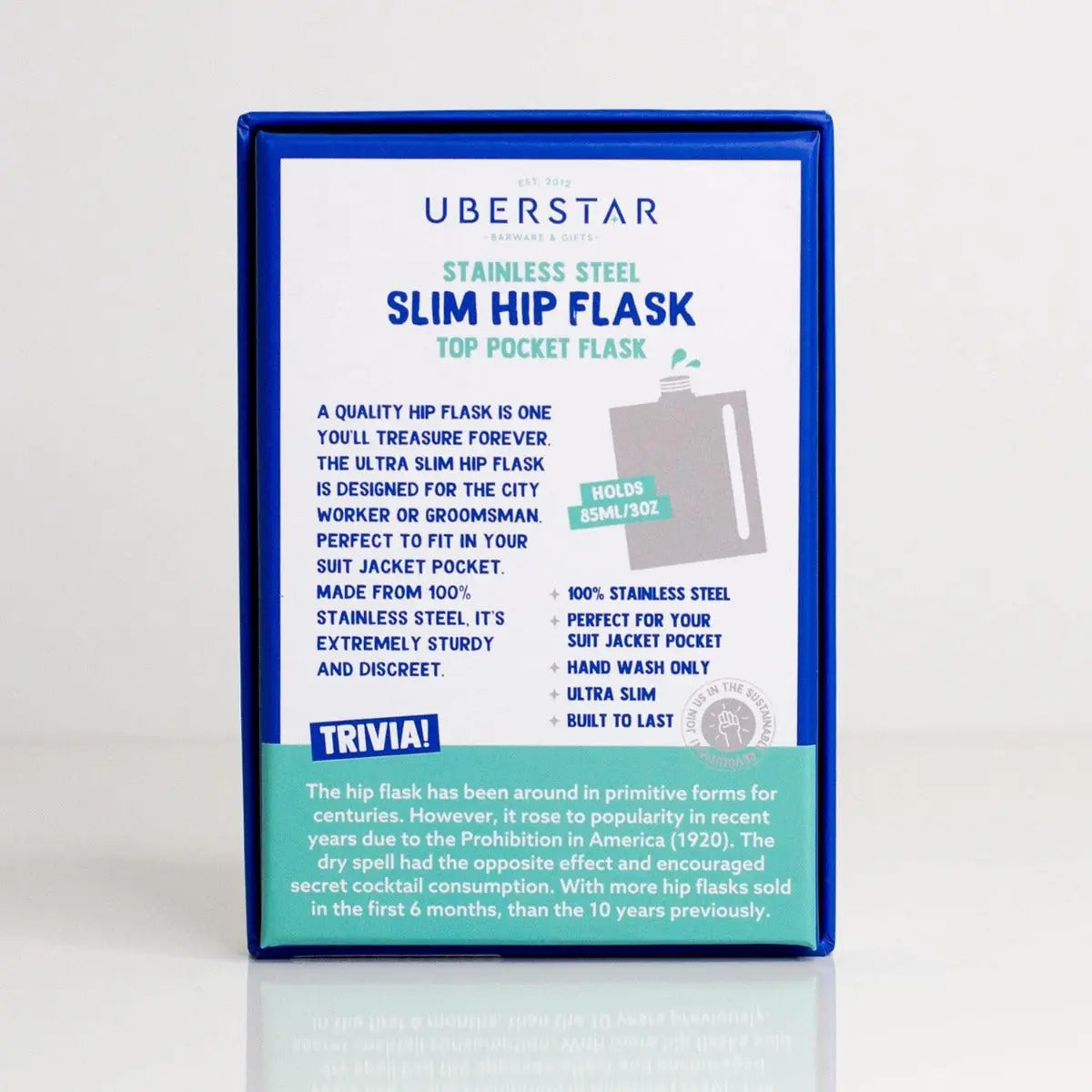 Flachmann Slim 90 ml von Uberstar