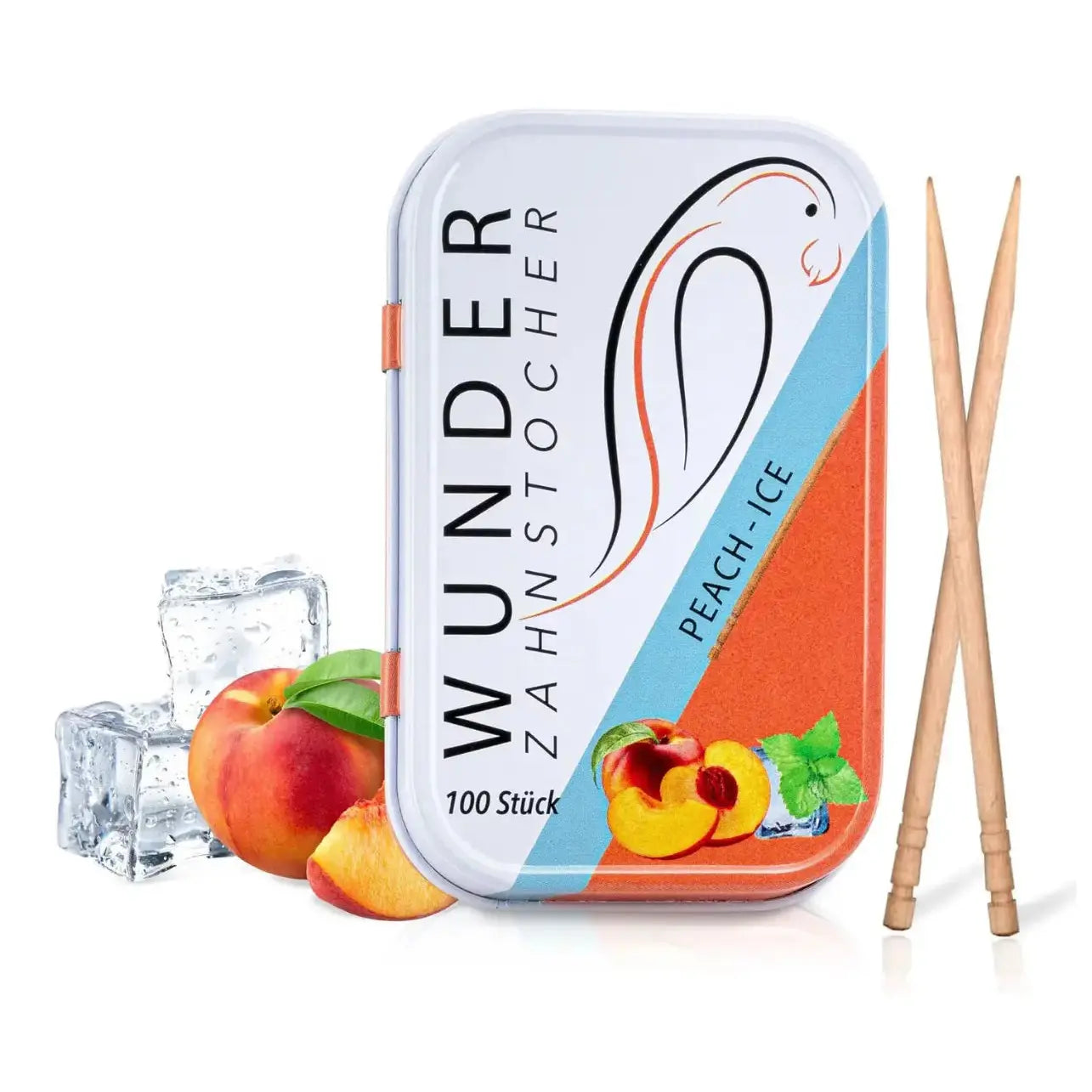 Zahnstocher mit Geschmack Pfirsich Ice von Wunder Zahnstocher