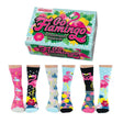 Einzelne Socken im 6er Pack, GO FLAMINGO, Gr. 37-42, mit Geschenkbox von United Oddsocks