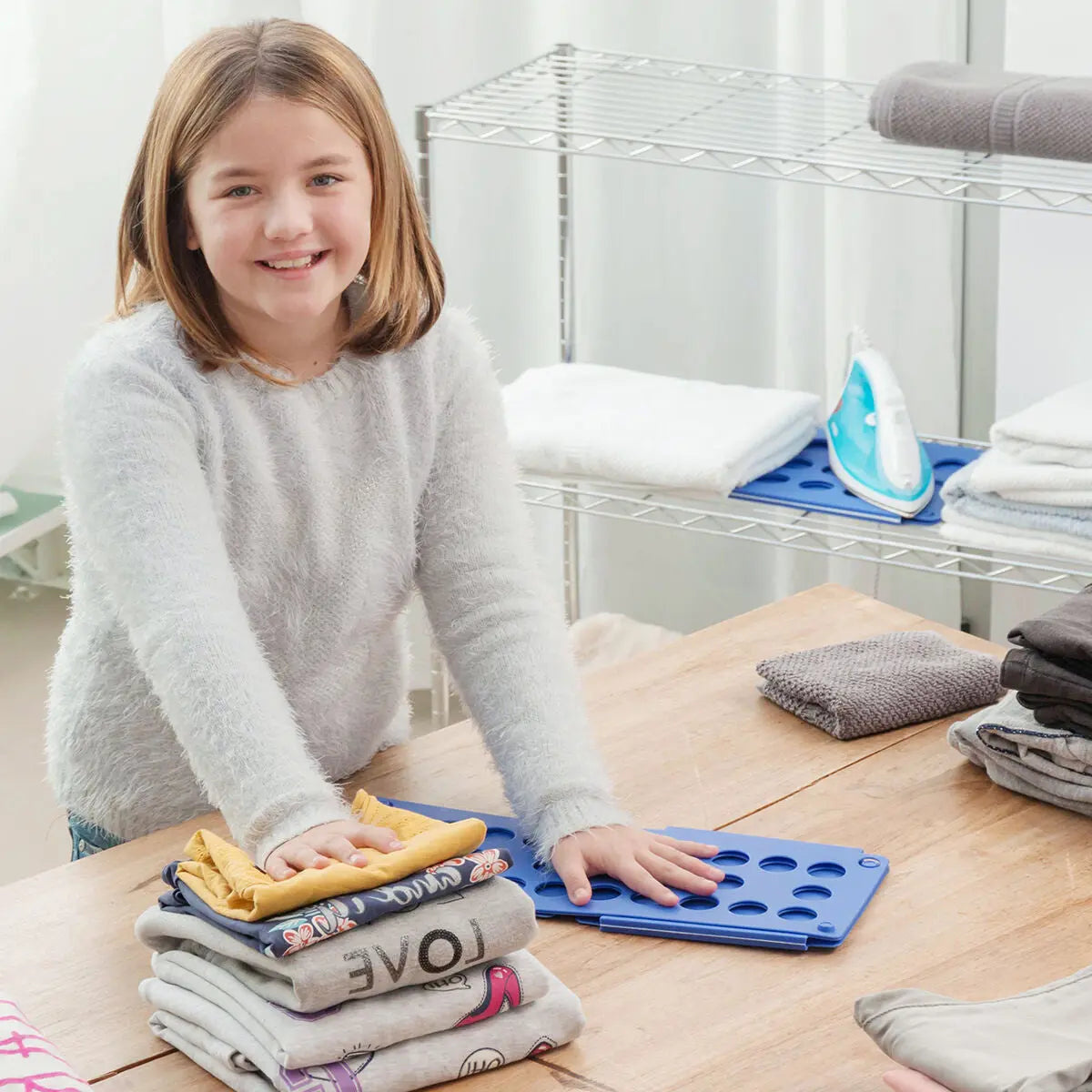 Falthilfe für Kinderkleidung Blau von InnovaGoods