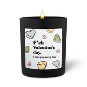 Duftkerze Schwarz Woody Fck Valentine's day von ChattyCandles