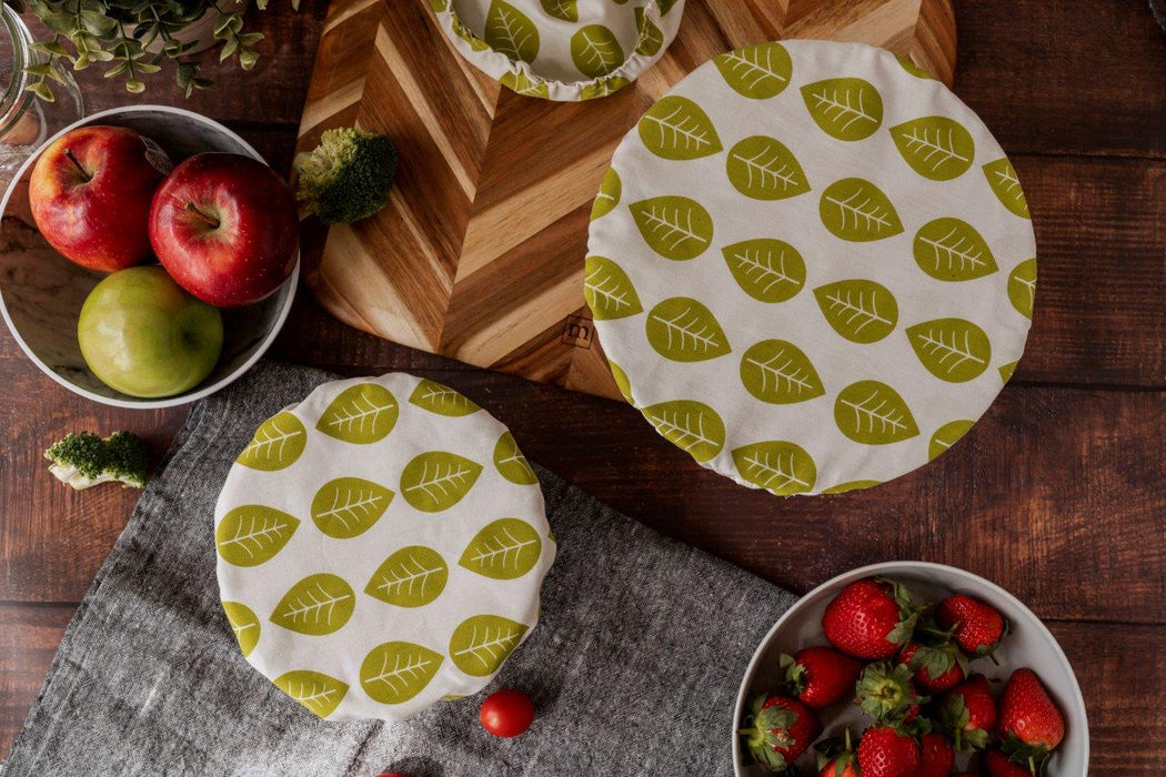 Bowl Cover Vegan Blätter assortiert 3er Set von Nuts