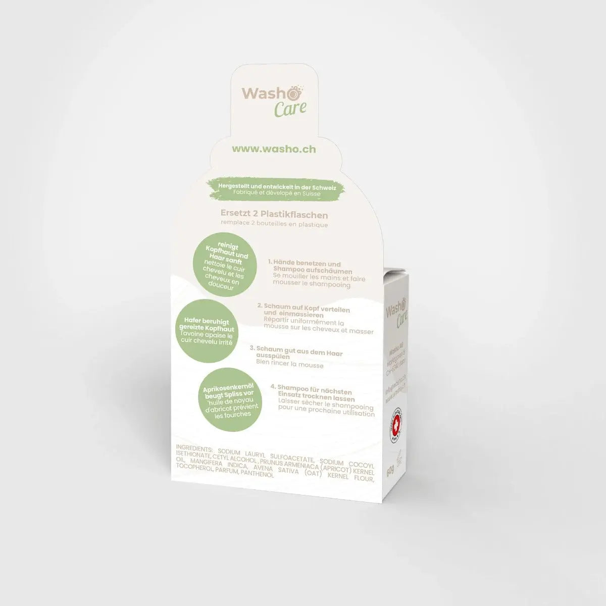 Swiss Edition Mildes Festes Shampoo Sensitive von Washo