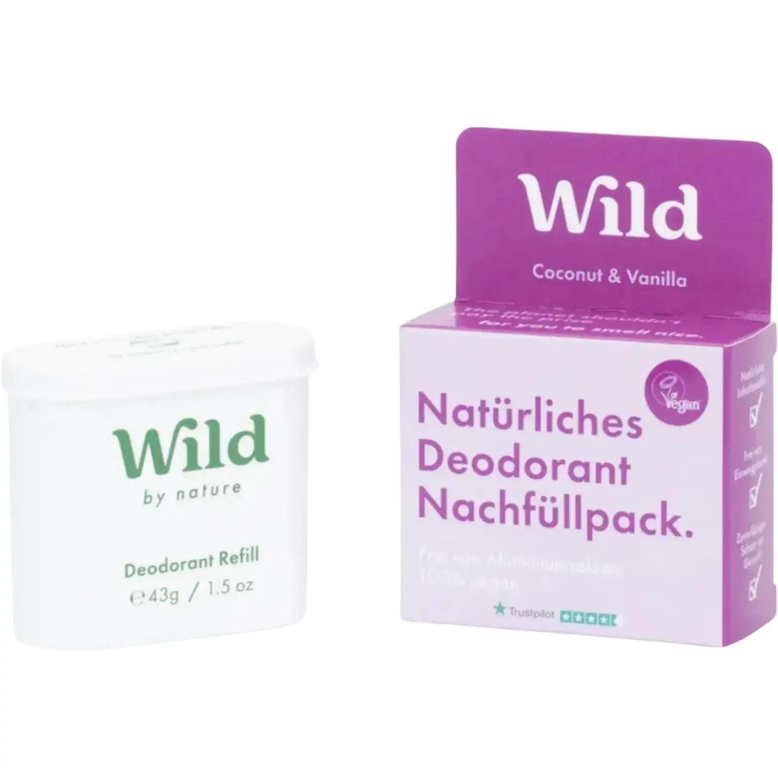 Deodorant Refill Coconut & Vanilla von Wild