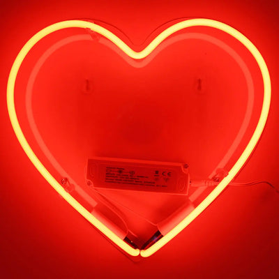 Glas Wandneon - Herz