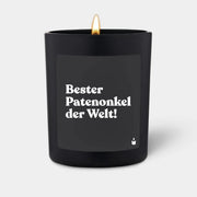 Duftkerze Schwarz Flowery Bester Patenonkel der Welt! von ChattyCandles