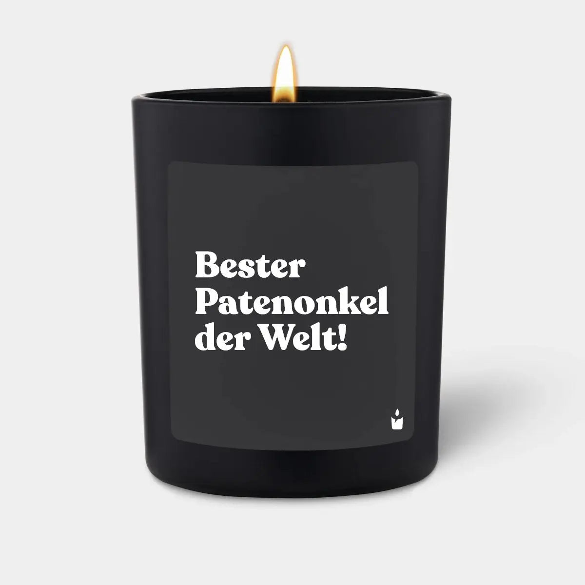 Duftkerze Schwarz Flowery Bester Patenonkel der Welt! von ChattyCandles