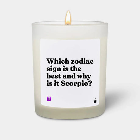 Duftkerze Weiss Flowery Which zodiac sign is the best and why is it Scorpio? von ChattyCandles