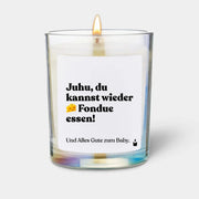 Duftkerze Rainbow Flowery Juhu, du kannst wieder Käse-Fondue essen! von ChattyCandles