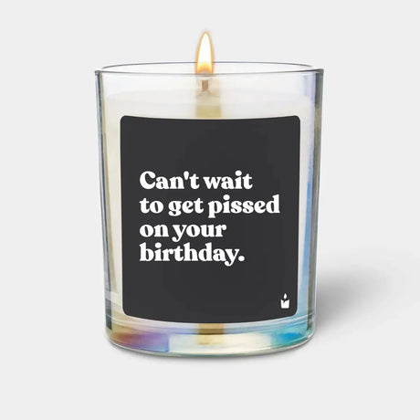 Duftkerze Rainbow Woody Can't wait to get pissed on your birthday. von ChattyCandles