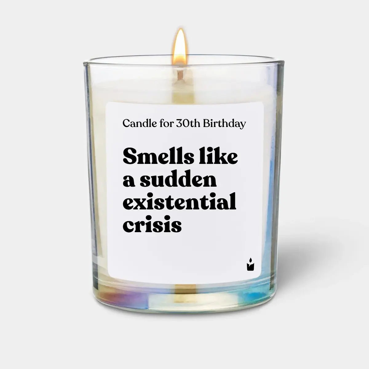 Duftkerze Rainbow Flowery Candle for 30th Birthday - Smells like a sudden existential crisis von ChattyCandles