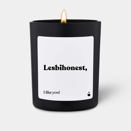 Duftkerze Schwarz Woody Lesbihonest, I like you! von ChattyCandles