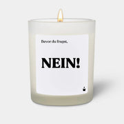 Duftkerze Weiss Woody Bevor du fragst, Nein! von ChattyCandles