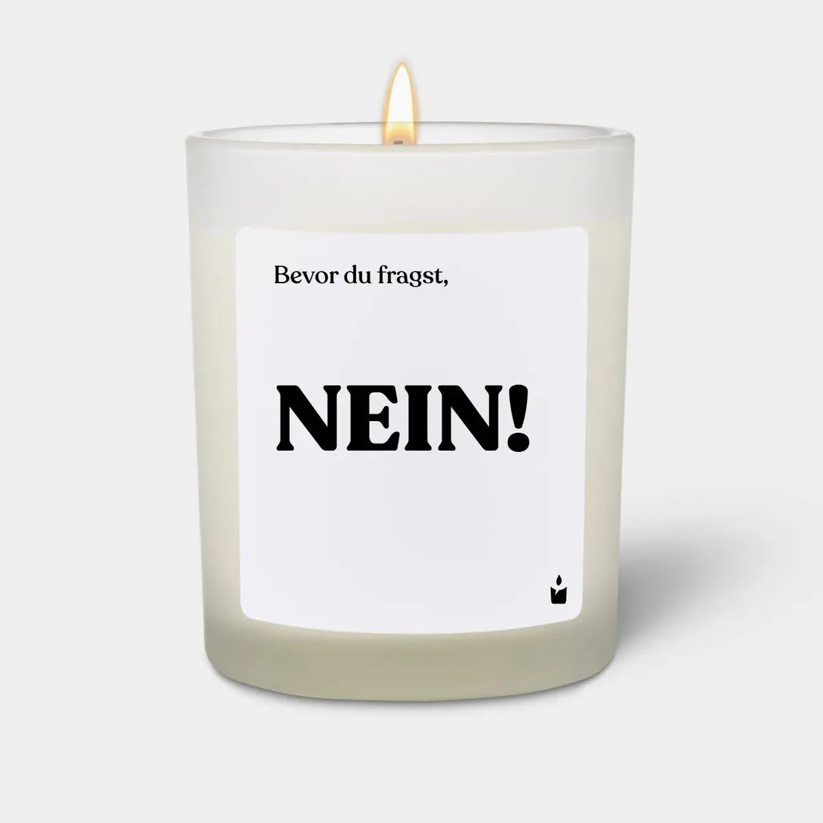 Duftkerze Weiss Woody Bevor du fragst, Nein! von ChattyCandles
