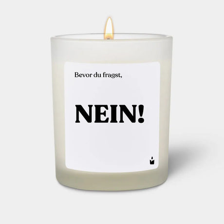 Duftkerze Weiss Woody Bevor du fragst, Nein! von ChattyCandles