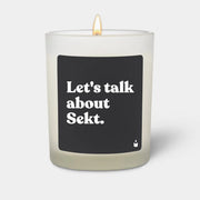 Duftkerze Weiss Flowery Let's talk about Sekt. von ChattyCandles