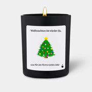 Duftkerze Schwarz Flowery Weihnachten ist wieder da, was für ein Horror jedes Jahr von ChattyCandles