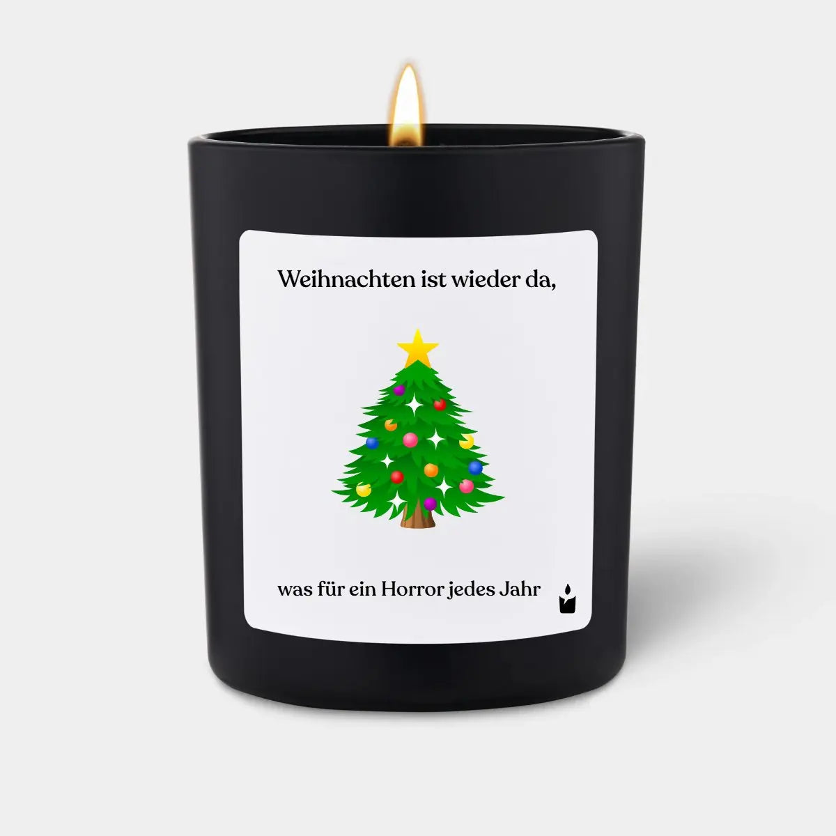 Duftkerze Schwarz Flowery Weihnachten ist wieder da, was für ein Horror jedes Jahr von ChattyCandles