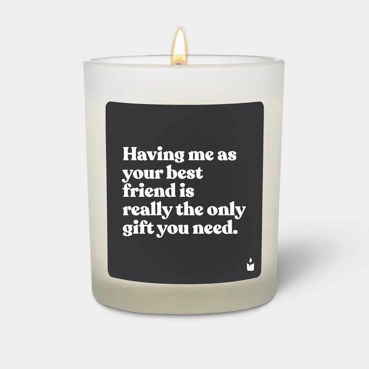 Duftkerze Weiss Woody Having me as your best friend is really the only gift you need. von ChattyCandles