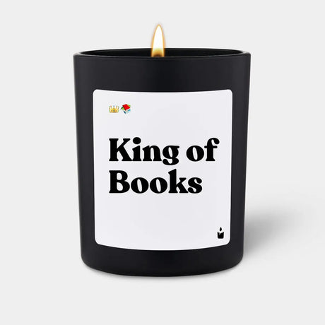 Duftkerze Schwarz Flowery King of Books von ChattyCandles