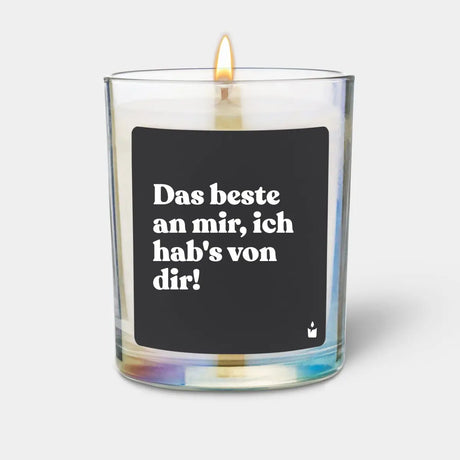 Duftkerze Rainbow Woody Das beste an mir, ich hab's von dir! von ChattyCandles