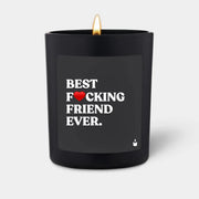 Duftkerze Schwarz Flowery Best f*cking friend ever. von ChattyCandles