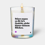 Duftkerze Rainbow Woody Stiere sagen es dir in's Gesicht, nicht hinter deinem Rücken. von ChattyCandles