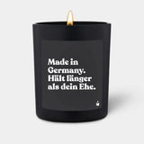 Duftkerze Schwarz Woody Made in Germany. Hält länger als dein Ehe. von ChattyCandles