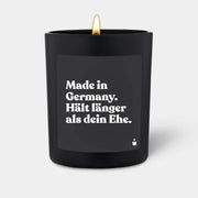 Duftkerze Schwarz Woody Made in Germany. Hält länger als dein Ehe. von ChattyCandles