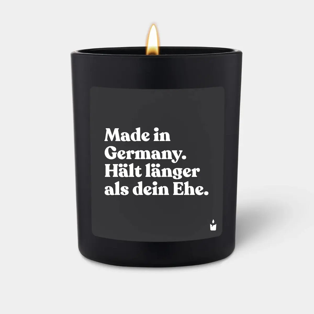 Duftkerze Schwarz Woody Made in Germany. Hält länger als dein Ehe. von ChattyCandles