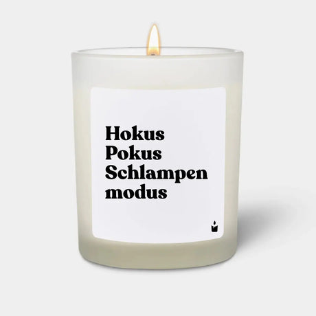 Duftkerze Weiss Woody Hokus Pokus Schlampenmodus von ChattyCandles