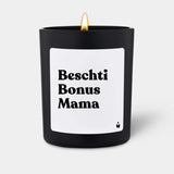 Duftkerze Schwarz Flowery Beschti Bonus Mama von ChattyCandles