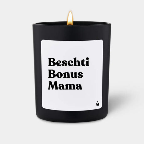 Duftkerze Schwarz Flowery Beschti Bonus Mama von ChattyCandles