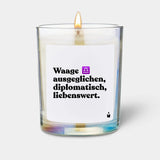 Duftkerze Rainbow Woody Waage - ausgeglichen, diplomatisch, liebenswert. von ChattyCandles