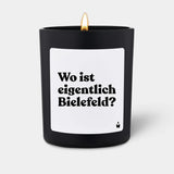 Duftkerze Schwarz Flowery Wo ist eigentlich Bielefeld? von ChattyCandles