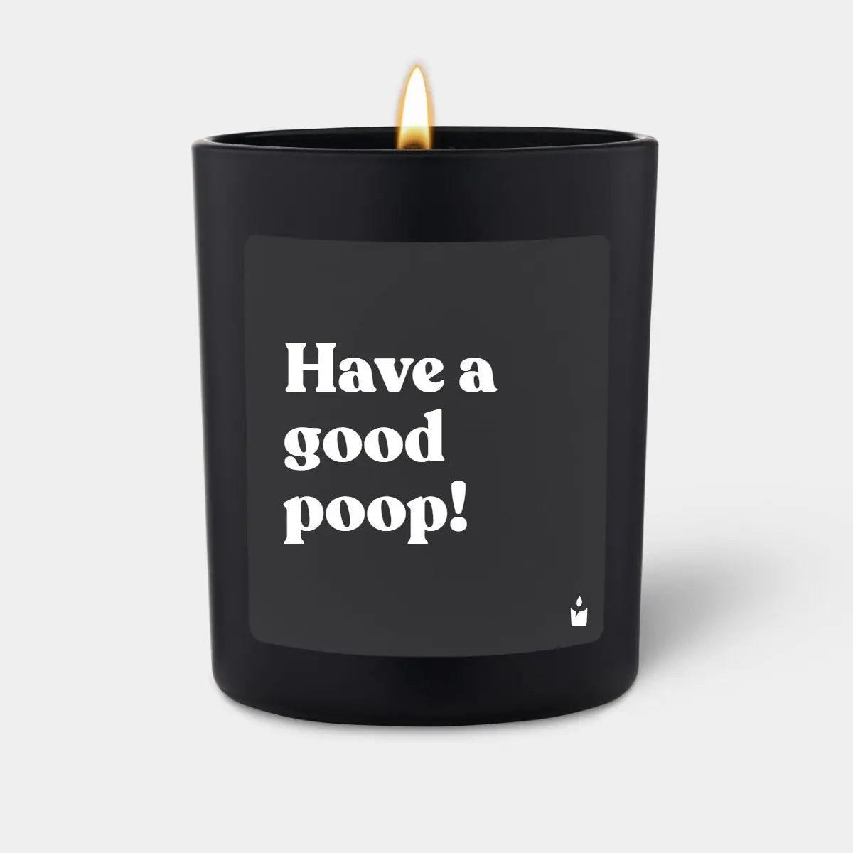 Duftkerze Schwarz Flowery Have a good poop! von ChattyCandles