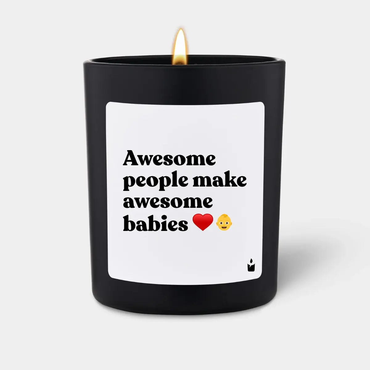 Duftkerze Schwarz Woody Awesome people make awesome babies von ChattyCandles