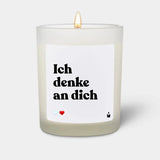 Duftkerze Weiss Woody Ich denke an dich von ChattyCandles