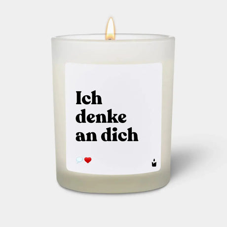 Duftkerze Weiss Woody Ich denke an dich von ChattyCandles